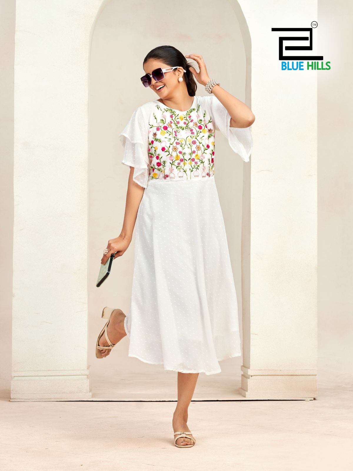 Sensations By Blue Hills Georgette Wholesale Ladies One Piece In India